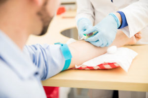 patient getting a blood test
