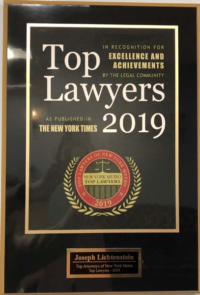 top attorneys ny metro area award 2019
